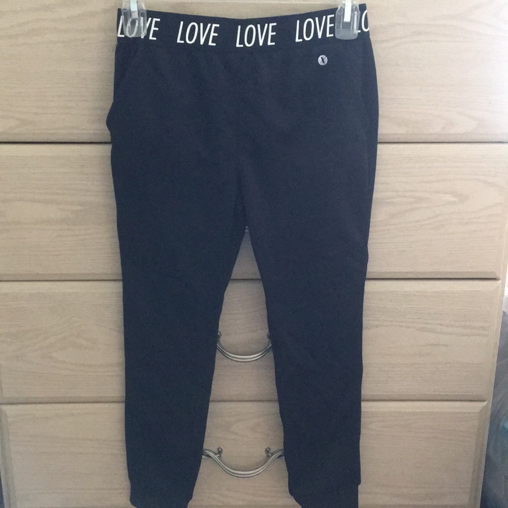 NWOT Black LOVE joggers